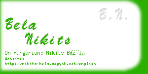 bela nikits business card